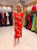 K Design Red Floral Dress
