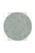 Washable Rug Round Dot Blue Sage