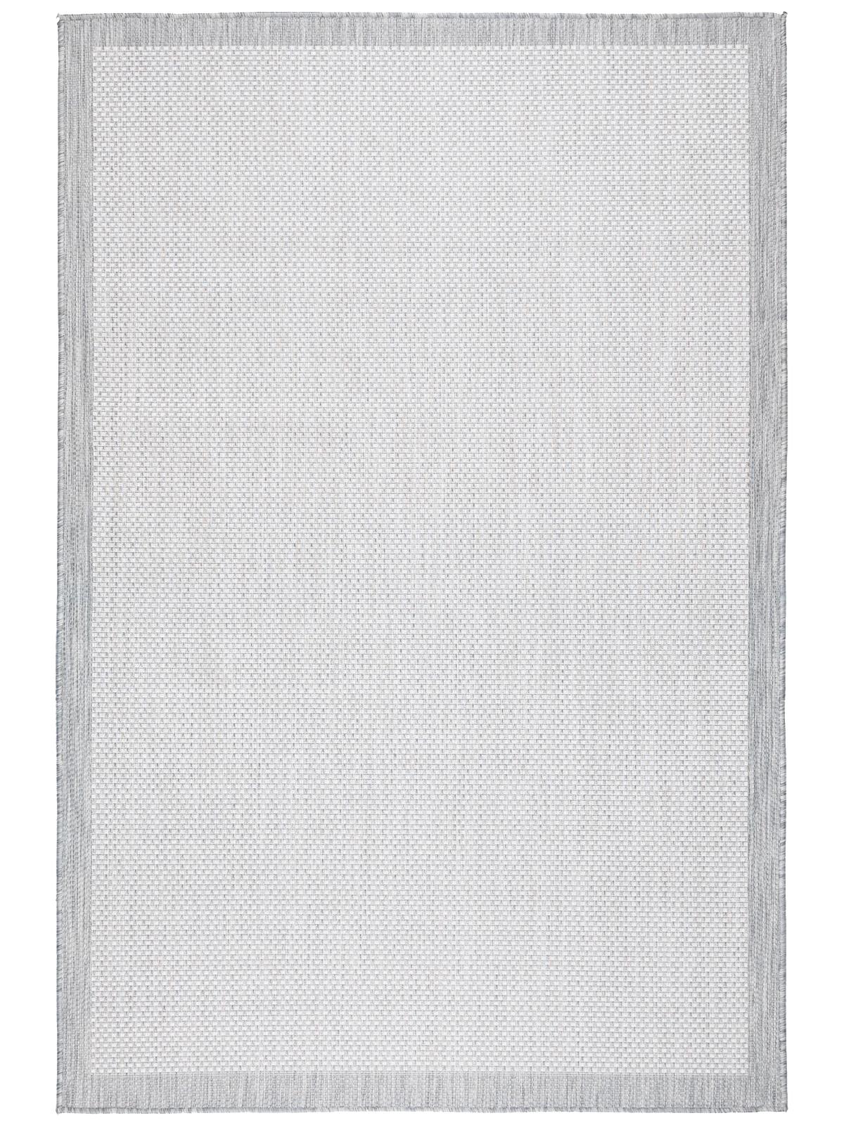 Grey Bordered Living Room Rug in Small size, Machine Made using ...