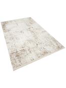 Beige Abstract Living Room Rug in Small size, Machine Made using Acrylic with Cream and Modern design in 80 x 150 cm size image