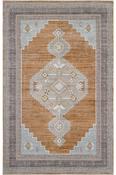 Brown &amp; Grey Persian &amp; Oriental Printed Cotton Rug for Kitchen in Small size 80 × 150 cm image