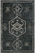 Black &amp; Beige Kilim Cotton Washable Rug for Kitchen in Small size 75 × 150 cm image