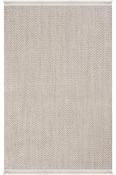 Beige &amp; Cream Chevron Plain Rug for Bedroom and Living Room in Small size 80 × 50 cm