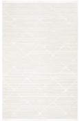 Beige &amp; Cream Plain Patterned Cotton Rug for Kitchen in Small size 80 × 150 cm image
