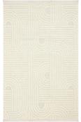 Cream Scandi Plain Jute Rug for Outdoor Area in Small size 80 × 150 cm image