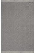 Grey Scandi Geometric Rug for Bedroom and Living Room in Small size 80 × 150 cm image