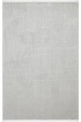 Grey Geometric Plain Rug with Soft Pile for Bedroom and Living Room in Small size 80 × 50 cm image