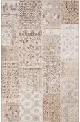 Beige &amp; Brown Patchwork Cotton Washable Rug for Kitchen in Small size 75 × 150 cm image