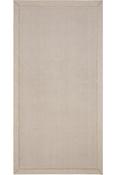 Beige Bordered Plain Rug with Plush Soft Pile for Bedroom and Living Room in Small size 80 × 150 cm image