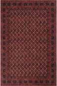 Copper &amp; Black Persian &amp; Oriental Printed Cotton Washable Rug for Kitchen in Small size 75 × 150 cm image