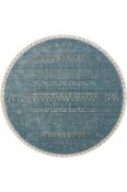 Blue Plain Hand Woven Rug for Bedroom and Living Room in Round size 160 × 160 cm image