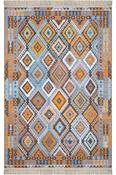 Multicolour Kilim Printed Cotton Washable Rug for Kitchen in Small size 80 × 150 cm image