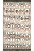 Cream &amp; Orange Kilim Washable Rug for Bedroom and Living Room in Small size 80 × 150 cm image