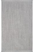 Grey &amp; Cream Chevron Scandi Rug for Bedroom and Living Room in Small size 80 × 50 cm image