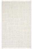 Cream Geometric Patterned Rug with Soft Pile for Bedroom and Living Room in Small size 80 × 150 cm image