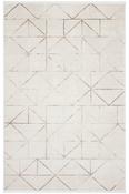 Cream &amp; Brown Geometric Cotton Rug for Kitchen in Small size 80 × 150 cm image