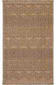 Brown Bohemian Patterned Washable Rug for Outdoor Area in Small size 80 × 150 cm image