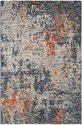 Beige &amp; Charcoal Abstract Rug for Bedroom and Living Room in Small size 80 × 150 cm image