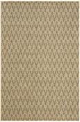 Beige &amp; Black Chevron Jute &amp; Sisal Rug for Outdoor Area in Small size 80 × 150 cm image