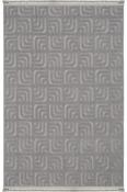 Grey Scandi Geometric Rug for Bedroom and Living Room in Small size 80 × 150 cm image