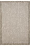 Beige &amp; Cream Jute &amp; Sisal Flatweave Cotton Washable Rug for Outdoor Area in Small size 80 × 150 cm image
