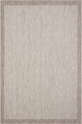 Beige &amp; Cream Jute &amp; Sisal Flatweave Cotton Washable Rug for Outdoor Area in Small size 80 × 150 cm image