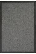 Grey &amp; Charcoal Bordered Jute &amp; Sisal Rug for Outdoor Area in Small size 80 × 150 cm image