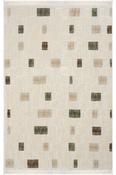 Beige &amp; Cream Geometric Scandi Rug with Soft Pile for Bedroom and Living Room in Small size 80 × 150 cm image