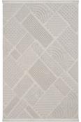 Grey Patterned Scandi Rug for Bedroom and Living Room in Small size 80 × 150 cm image