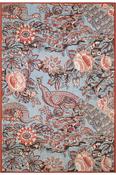 Multicolour Floral Stripes Cotton Washable Rug for Bedroom and Living Room in Small size 80 × 150 cm image