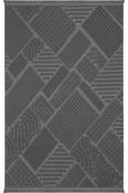 Charcoal Patterned Scandi Rug for Bedroom and Living Room in Small size 80 × 150 cm image