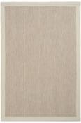 Beige &amp; Cream Bordered Jute &amp; Sisal Cotton Washable Rug for Outdoor Area in Small size 80 × 150 cm image