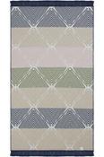 White &amp; Cream Geometric Chevron Washable Rug for Bedroom and Living Room in Small size 80 × 150 cm image