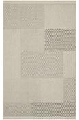 Beige &amp; Grey Patchwork Rug with Soft Pile for Bedroom and Living Room in Small size 80 × 150 cm image