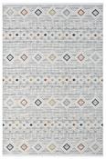 Blue Aztec,Geometric Bedroom Rug in Medium size, Machine Made using Polyester,Polypropylene with Grey, Multicolour and Modern design in 160 x 230 cm s image