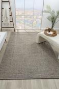 Grey Geometric,Stripes Area Rug in Small size, Machine Made using Polypropylene with Multicolour and Modern design in 100 x 200 cm size image