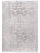 Beige Geometric Area Rug in Small size, Machine Made using Polyester with White and Modern design image