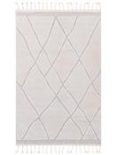 Grey Geometric Area Rug in Small size, Machine Made using Polyester,Polypropylene with White and Modern design image