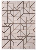 Beige Geometric Area Rug in Medium size, Machine Made using Polyester and Modern design image
