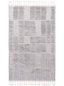 Grey Stripes Area Rug in Medium size, Machine Made using Polyester,Polypropylene and Modern design image