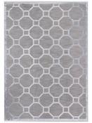 Beige Geometric Area Rug in Small size, Machine Made using Polyester with White and Modern design image