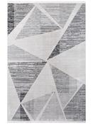 Beige Geometric Area Rug in Medium size, Machine Made using Polyester with Grey, White and Modern design image