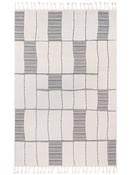 Black Stripes Area Rug in Medium size, Machine Made using Polyester,Polypropylene with White and Modern design image