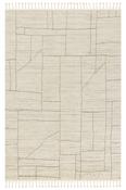 Grey Abstract,Geometric Bedroom Rug in Medium size, Machine Made using Polyester,Polypropylene with Cream and Modern design in 160 x 230 cm size image