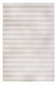 Beige &amp; Cream Stripes Flatweave Cotton Rug for Outdoor Area in Small Runner size image