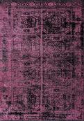 Black Vintage Living Room Rug in Medium size, Hand Loom using Cotton,Polyester,Acrylic,Viscose with Grey, Pink and Traditional design in 160 x 230 cm  image