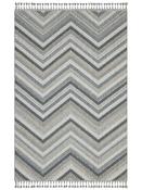 Grey Chevron Area Rug in Small size, Machine Made using Polypropylene with Cream and Modern design in 80 x 150 cm size image