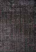 Black Abstract Living Room Rug in Medium size, Hand Loom using Cotton,Polyester,Acrylic,Viscose with Grey, Pink and Modern design in 160 x 230 cm size image