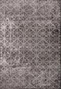 Brown Geometric Living Room Rug in Medium size, Hand Loom using Cotton,Polyester,Acrylic,Viscose with Grey and Modern design in 160 x 230 cm size image