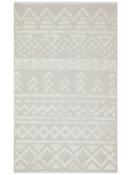 Cream Aztec Area Rug in Small size, Machine Made using Cotton and Modern design in 130 x 190 cm size image